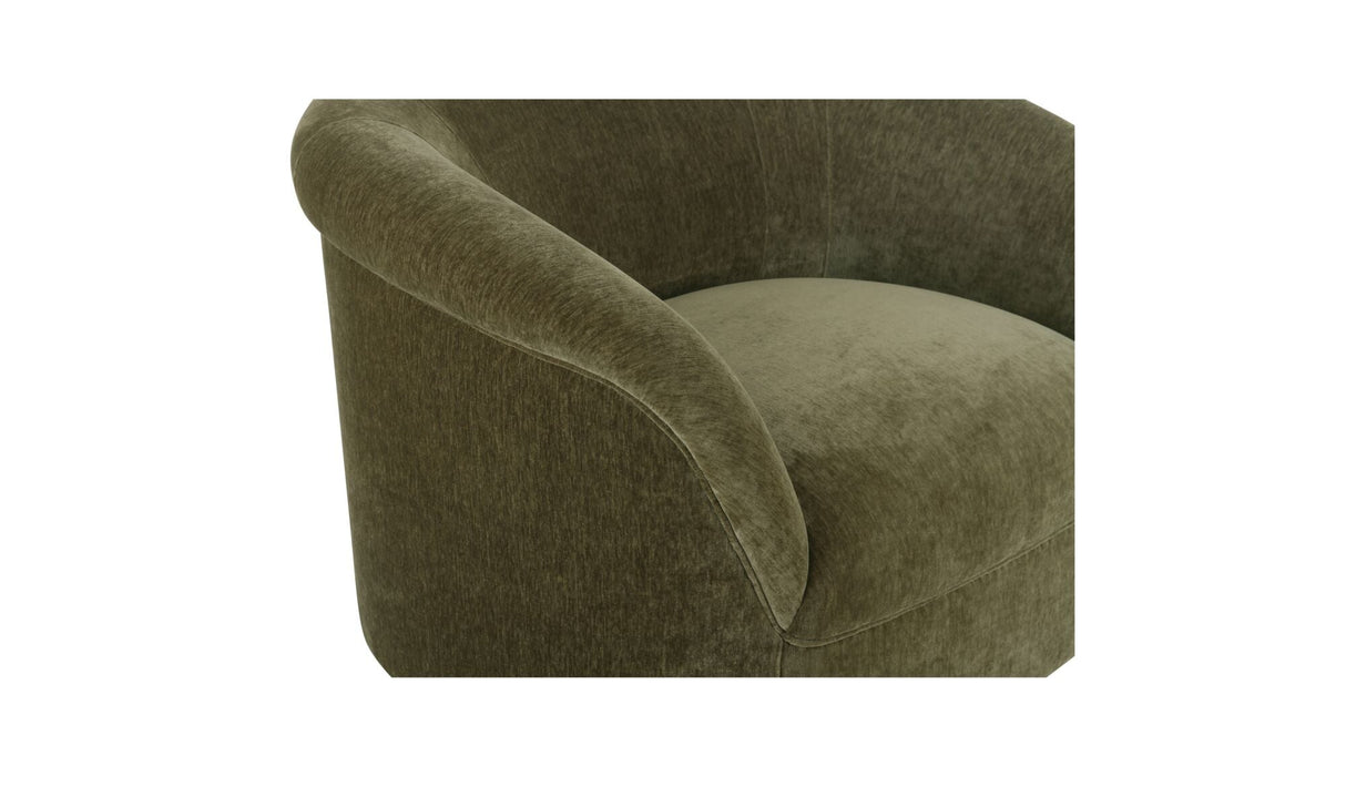 Thora Lounge Chair Dark Green by Moe's Home at Eve Furniture