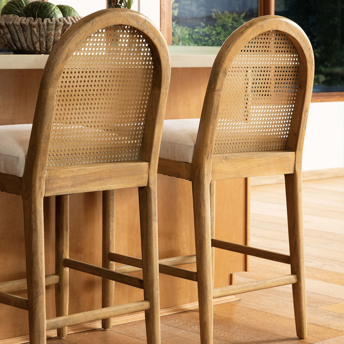 Thoreau Counter Stool, Oatmeal by Dovetail at Eve Furniture