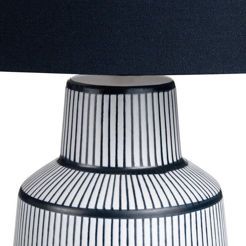 Thorne Navy/White Table Lamp by Crestview at Eve Furniture