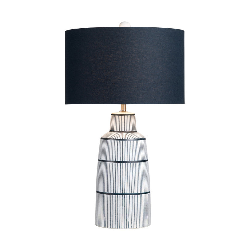 Thorne Navy/White Table Lamp by Crestview at Eve Furniture