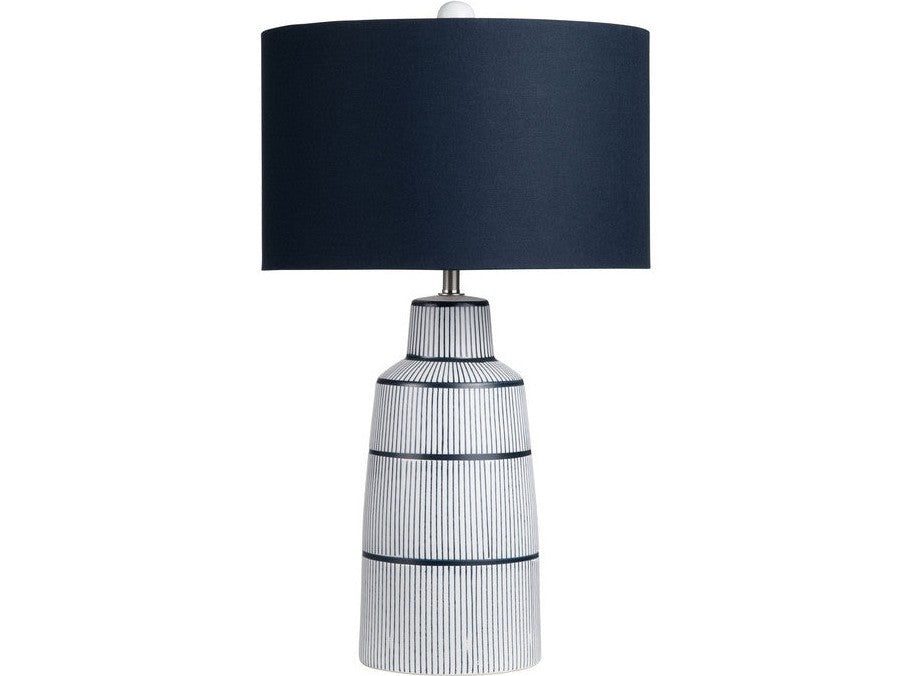Thorne Navy/White Table Lamp by Crestview at Eve Furniture