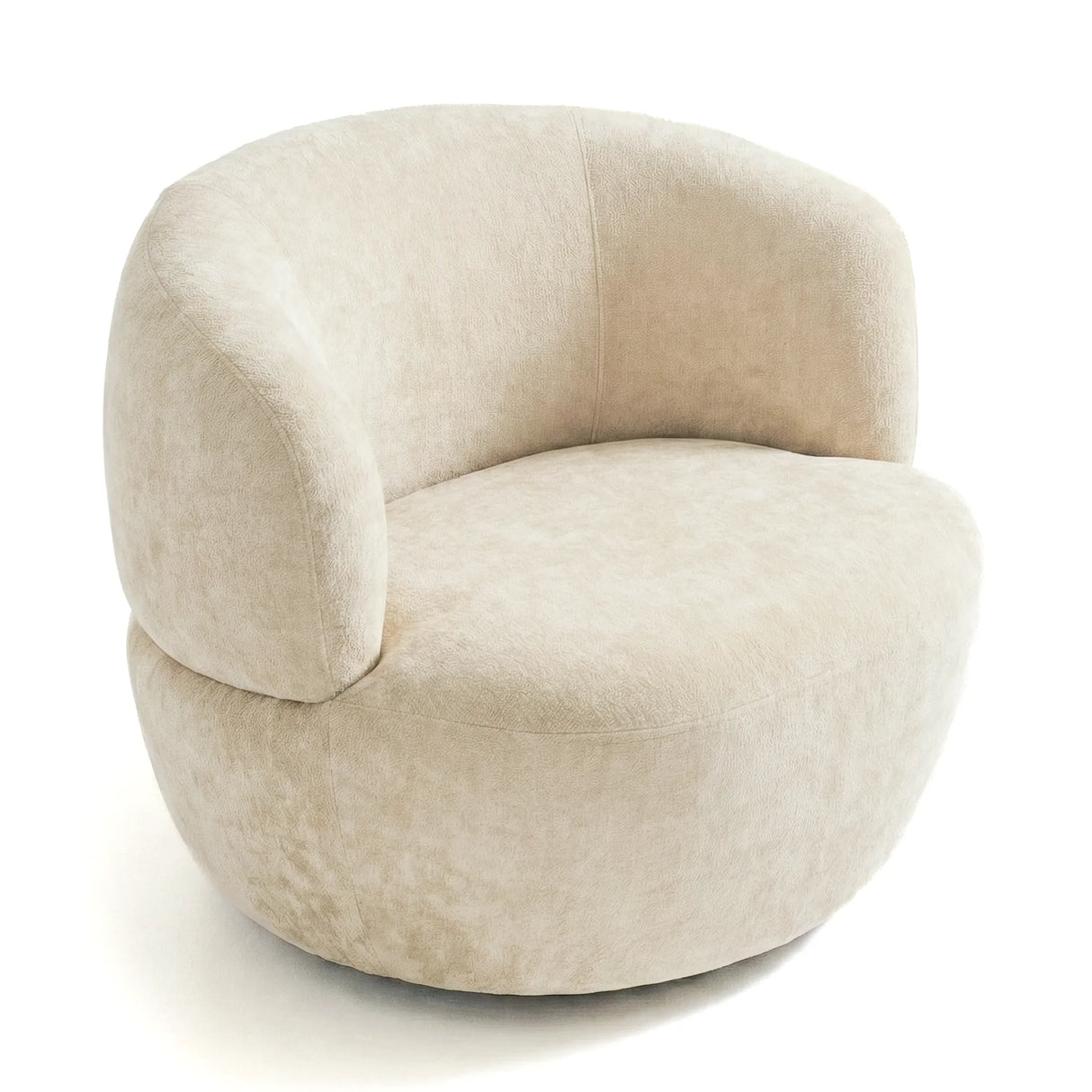 Thornton Sand Chenille Swivel Chair by Ashcroft Furniture at Eve Furniture
