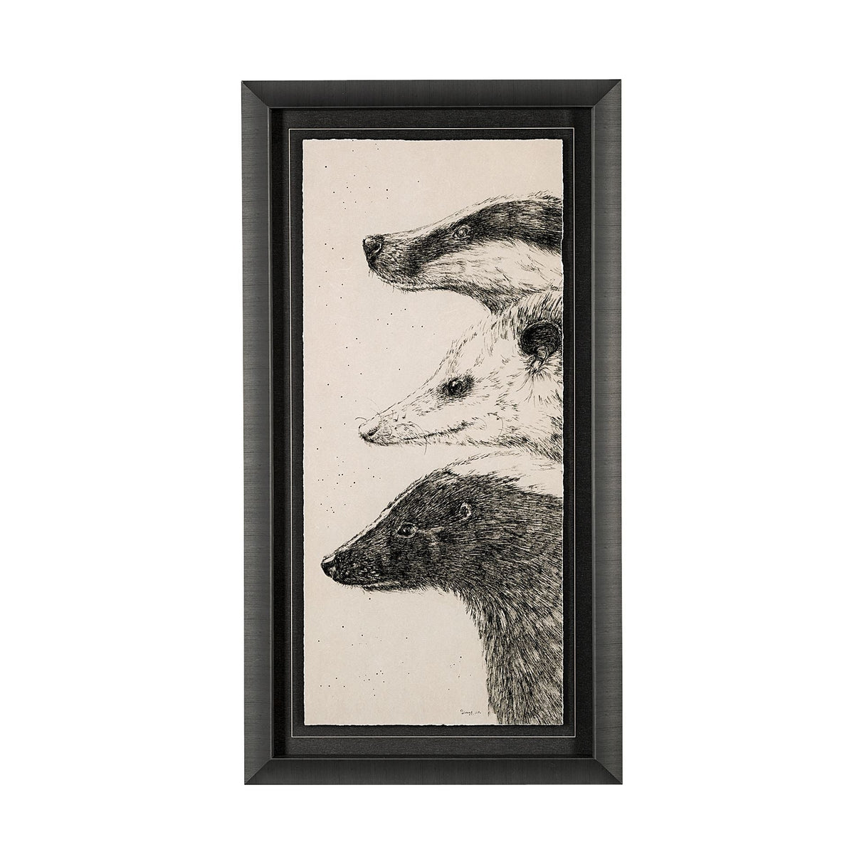 Three is a Crowd I by Mercana Studio a Hand Embellished Textured Framed Art Print Matted under Glass by Mercana at Eve Furniture