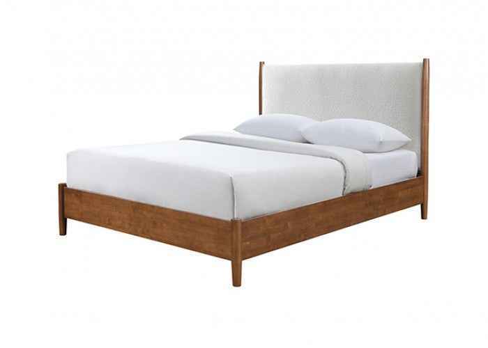 Thusis Walnut/Beige 4-Piece Queen Bedroom Set by Furniture of America at Eve Furniture