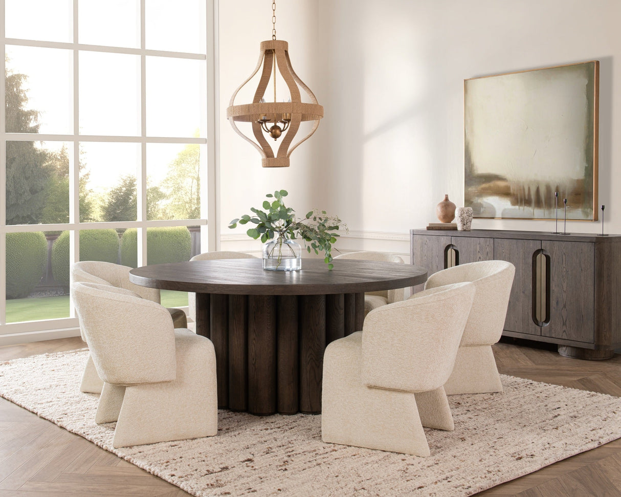 Tiber Cream Washed Dining Table by Classic Home at Eve Furniture