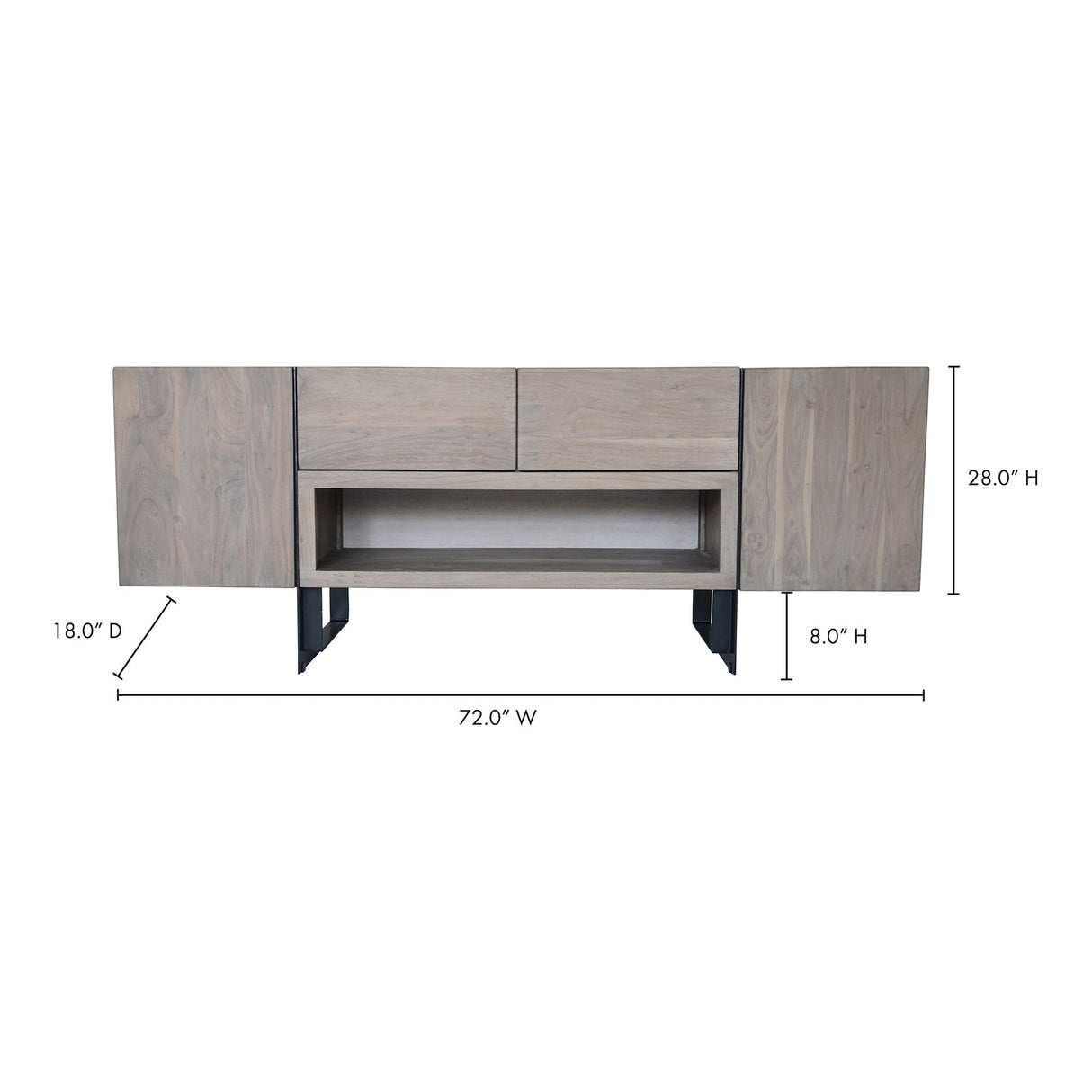 Tiburon Blush Multi Media Cabinet by MOES at Eve Furniture
