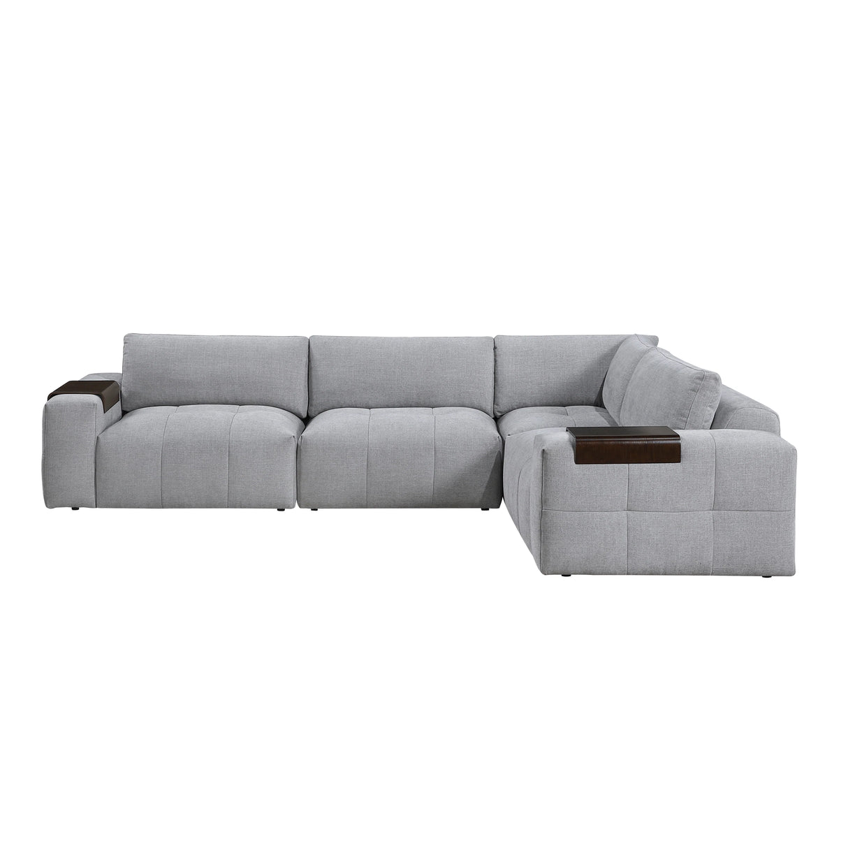 Tidal Gray 4-Piece Modular Sectional by Homelegance at Eve Furniture