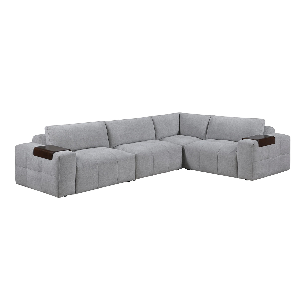 Tidal Gray 4-Piece Modular Sectional by Homelegance at Eve Furniture