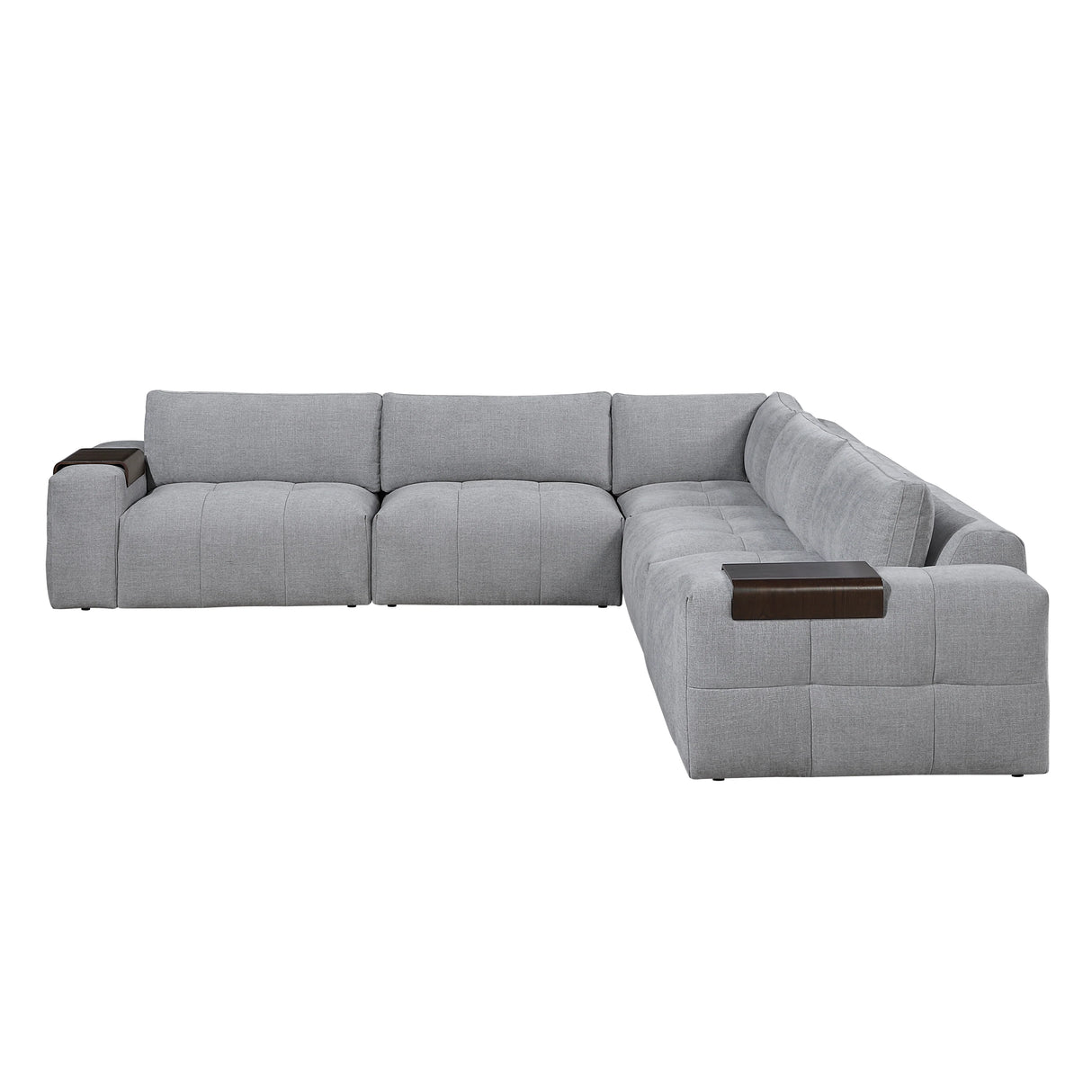 Tidal Gray 5-Piece Modular Sectional by Homelegance at Eve Furniture