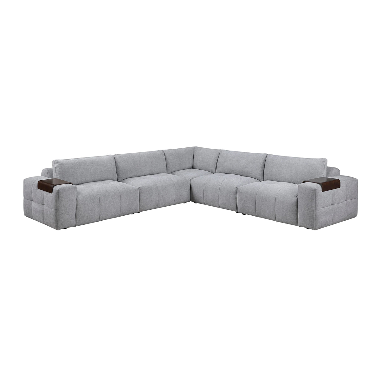 Tidal Gray 5-Piece Modular Sectional by Homelegance at Eve Furniture
