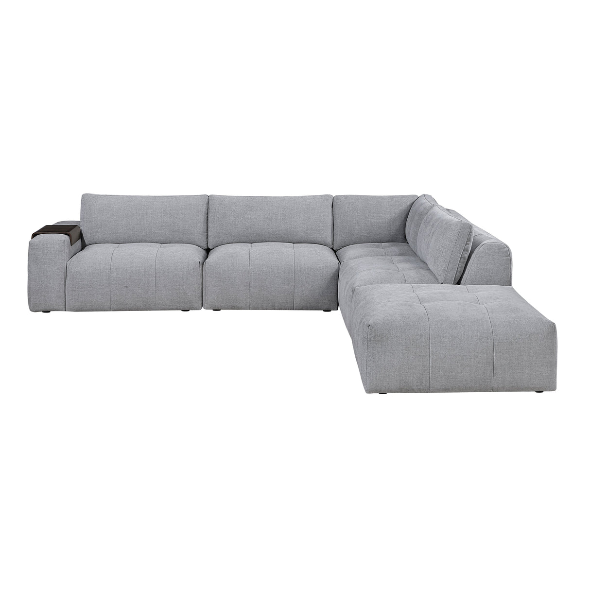 Tidal Gray 5-Piece Modular Sectional with Ottoman by Homelegance at Eve Furniture