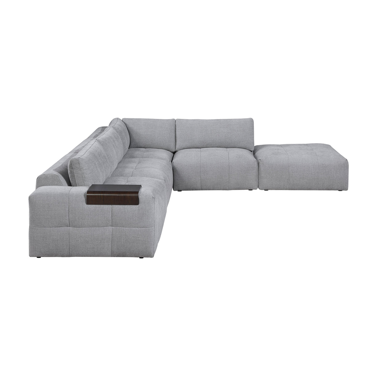 Tidal Gray 5-Piece Modular Sectional with Ottoman by Homelegance at Eve Furniture