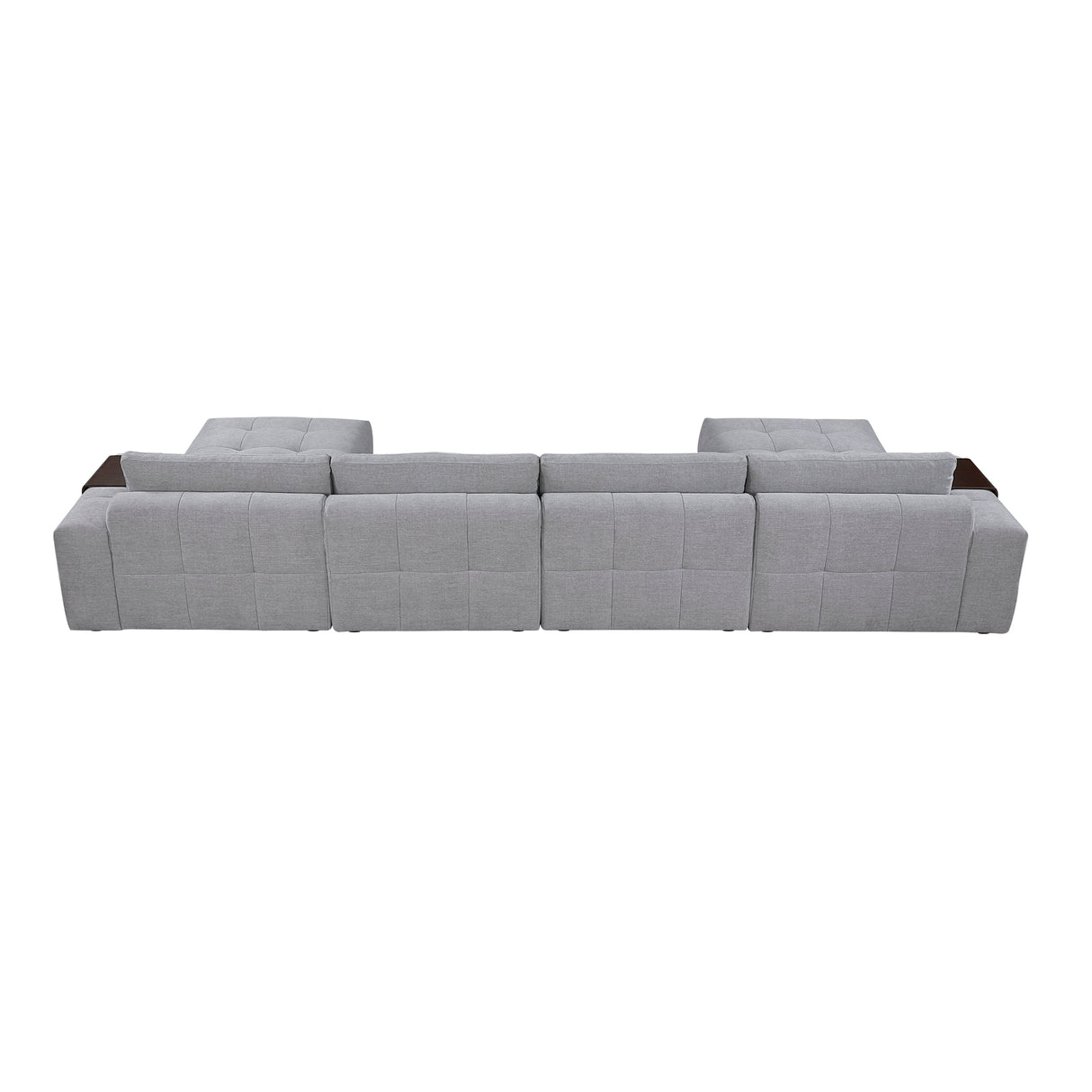 Tidal Gray 6-Piece Modular Sectional with Two Ottomans by Homelegance at Eve Furniture