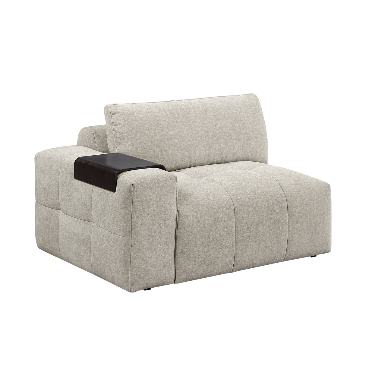 Tidal Taupe 5-Piece Modular Sectional with Ottoman by Homelegance at Eve Furniture