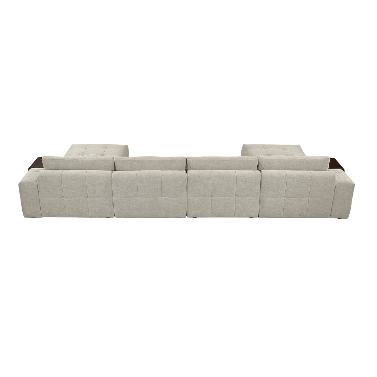Tidal Taupe 6-Piece Modular Sectional with Two Ottomans by Homelegance at Eve Furniture