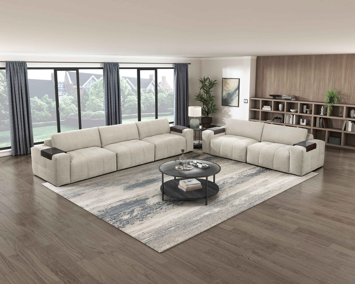 Tidal Taupe Modular Loveseat by Homelegance at Eve Furniture