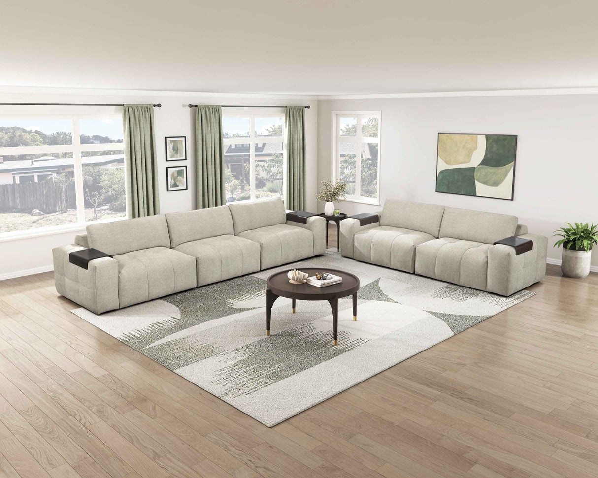 Tidal Taupe Modular Loveseat by Homelegance at Eve Furniture