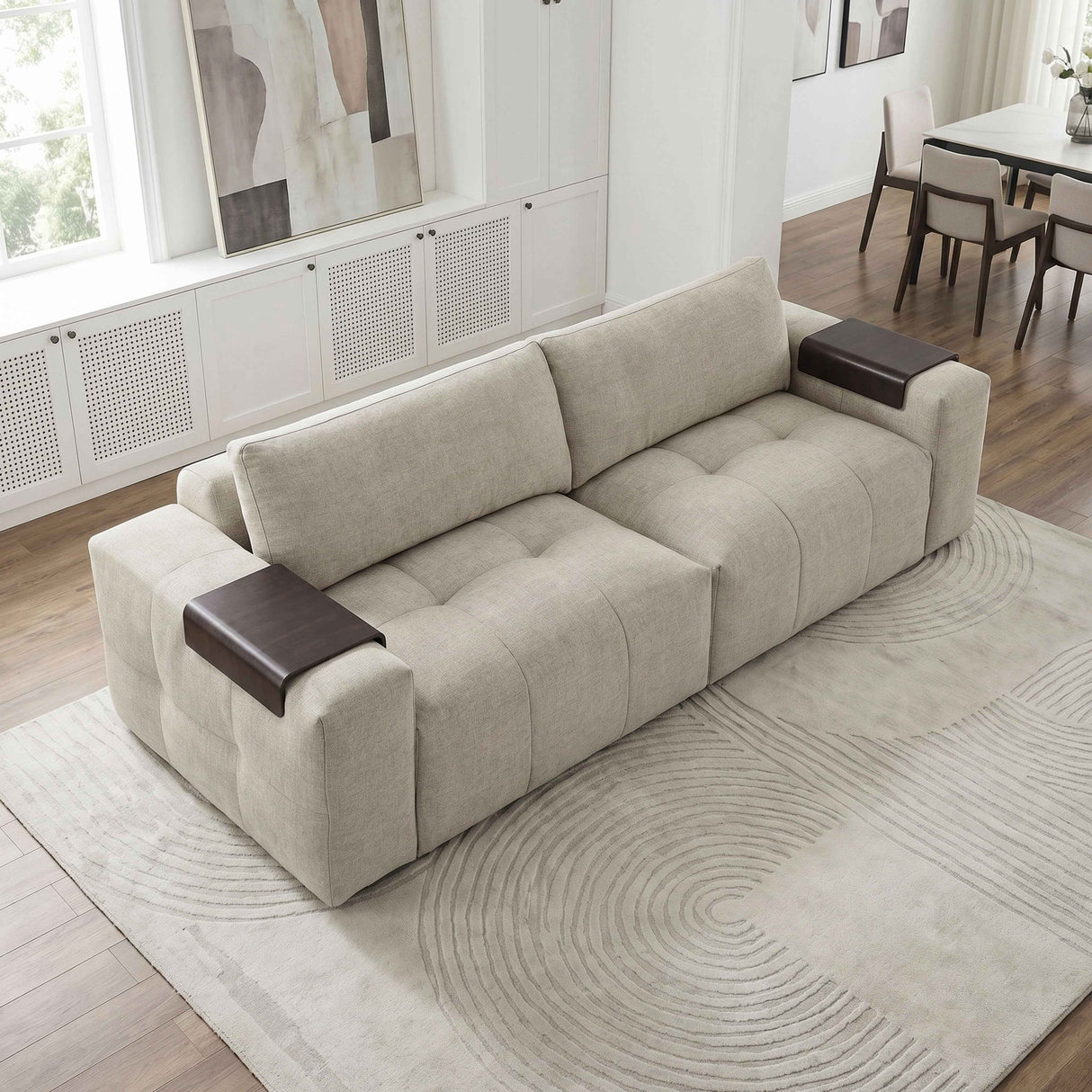 Tidal Taupe Modular Loveseat by Homelegance at Eve Furniture