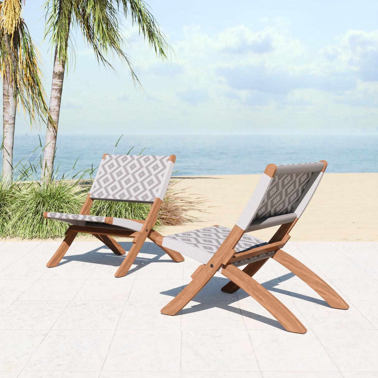 Tide Multicolor Outdoor Lounge Chair by Zuomod at Eve Furniture
