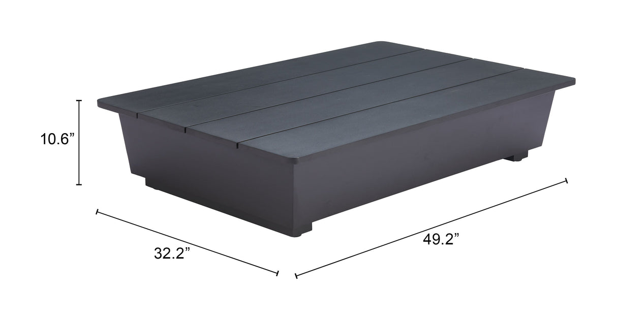 Tien Black Outdoor Coffee Table by Zuomod at Eve Furniture