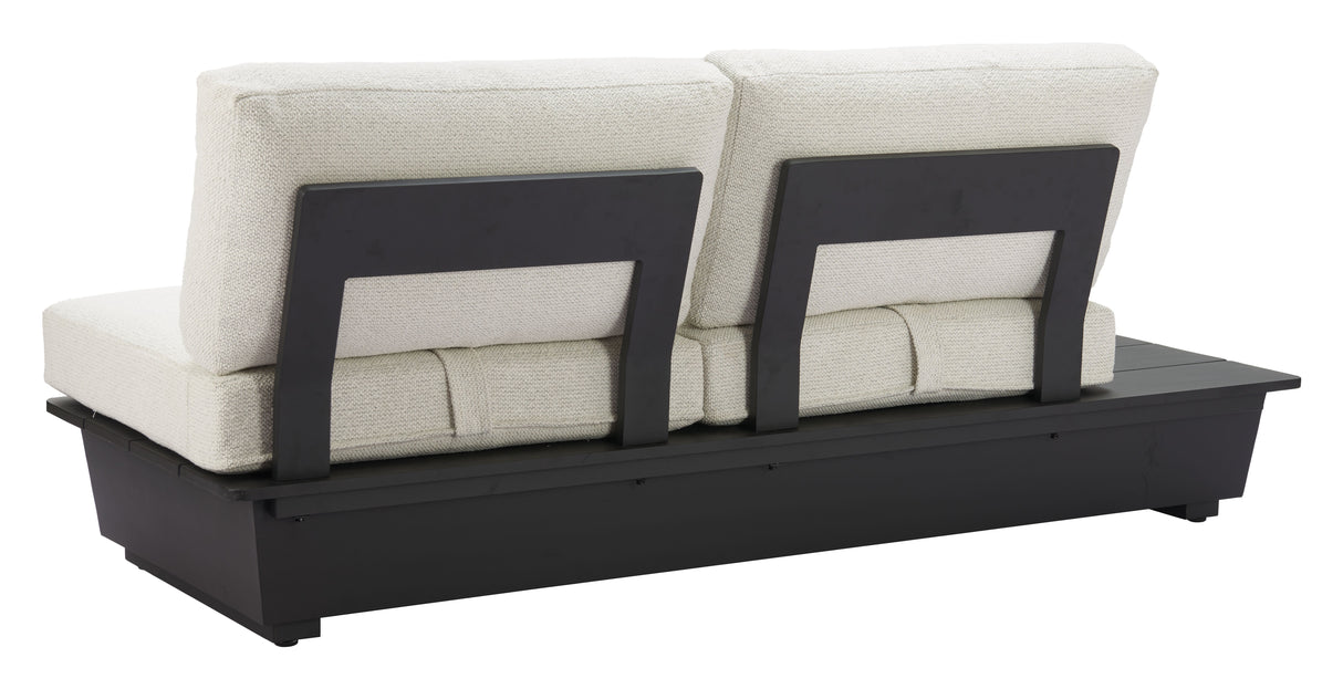 Tien LHF Beige Outdoor Loveseat by Zuomod at Eve Furniture