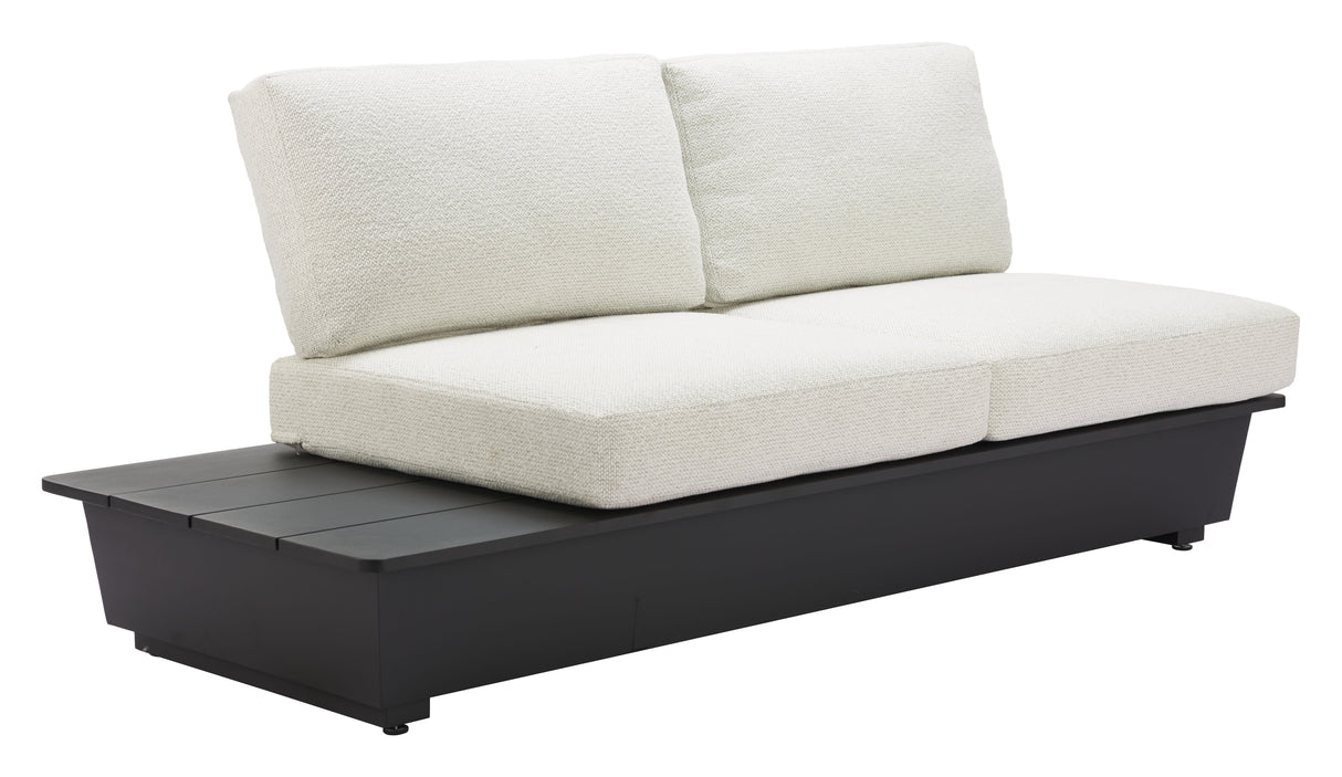 Tien LHF Beige Outdoor Loveseat by Zuomod at Eve Furniture
