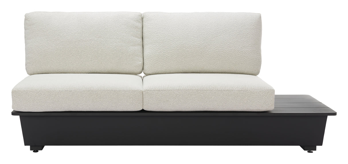 Tien RHF Beige Outdoor Loveseat by Zuomod at Eve Furniture