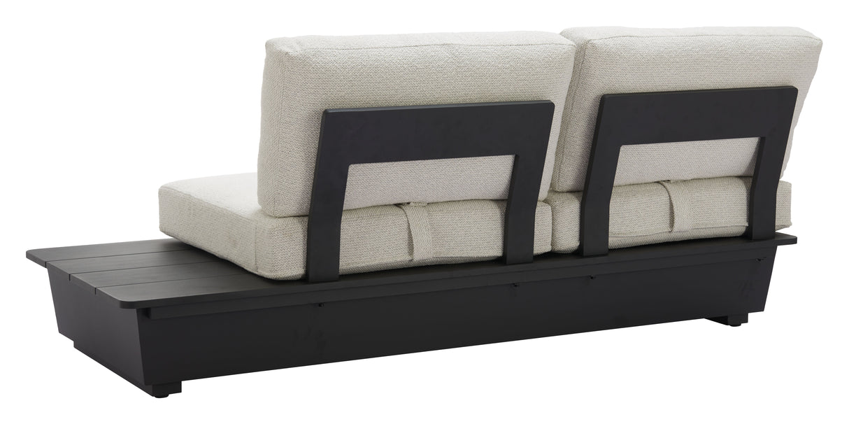 Tien RHF Beige Outdoor Loveseat by Zuomod at Eve Furniture