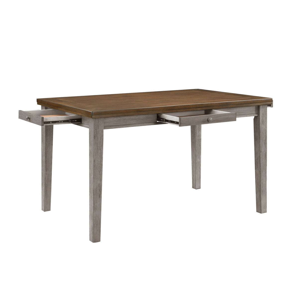 Tigard Cherry/Gray Counter Height Table by Homelegance at Eve Furniture