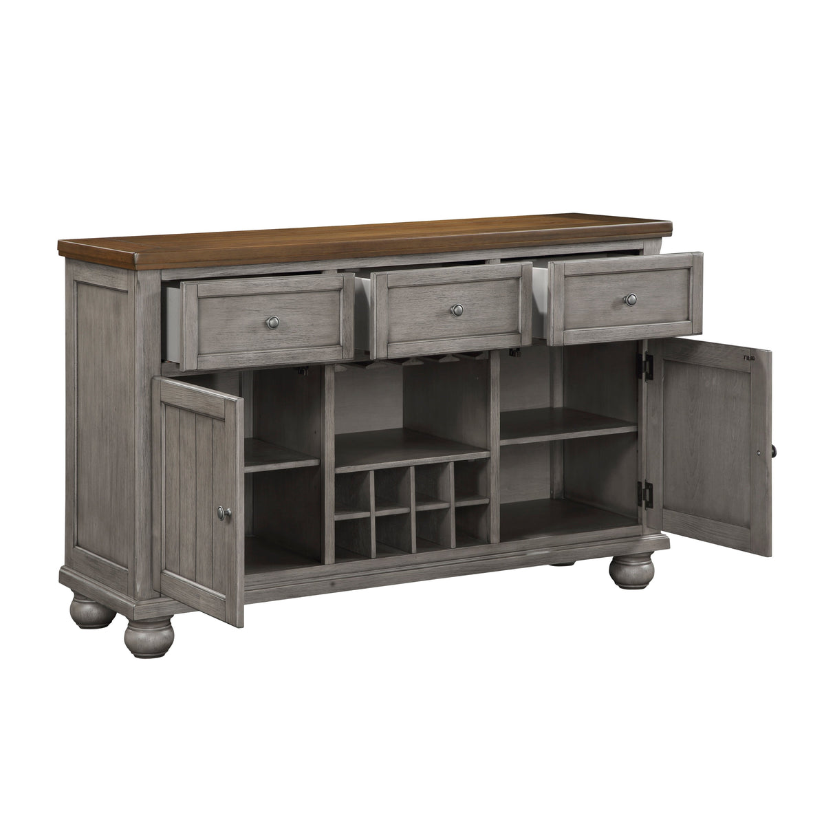 Tigard Gray Dining Server by Homelegance at Eve Furniture