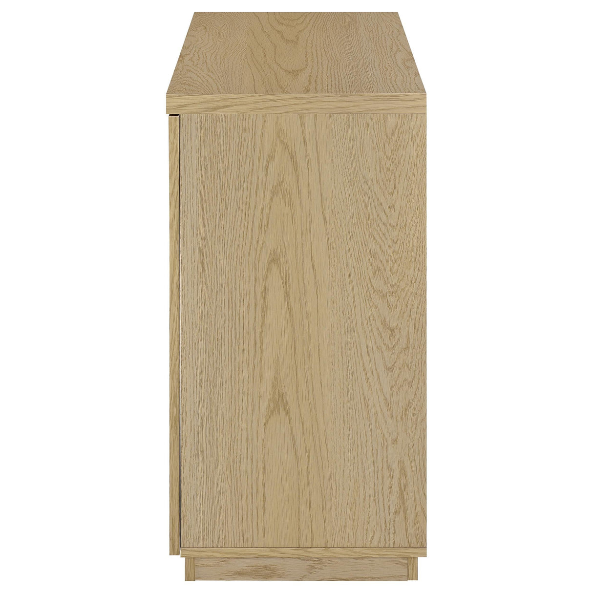 Tilbury Light Oak 2-Door Glass Front Accent Display Cabinet by Coaster at Eve Furniture