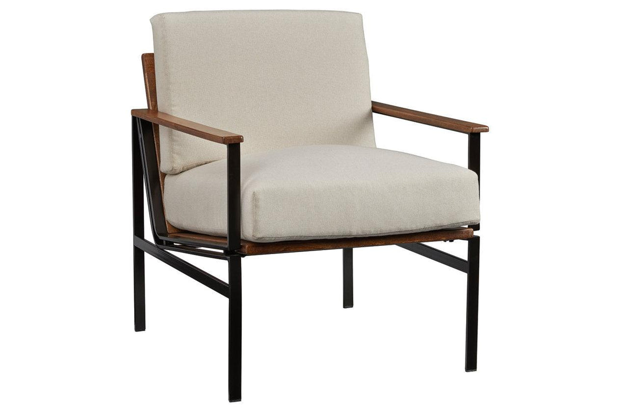 Tilden Ivory/Brown Accent Chair by Ashley at Eve Furniture