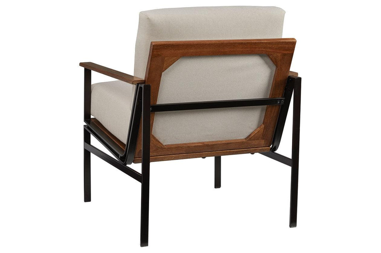 Tilden Ivory/Brown Accent Chair by Ashley at Eve Furniture