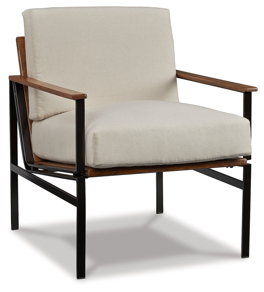 Tilden Ivory/Brown Accent Chair by ASHLEY FURNITURE at Eve Furniture