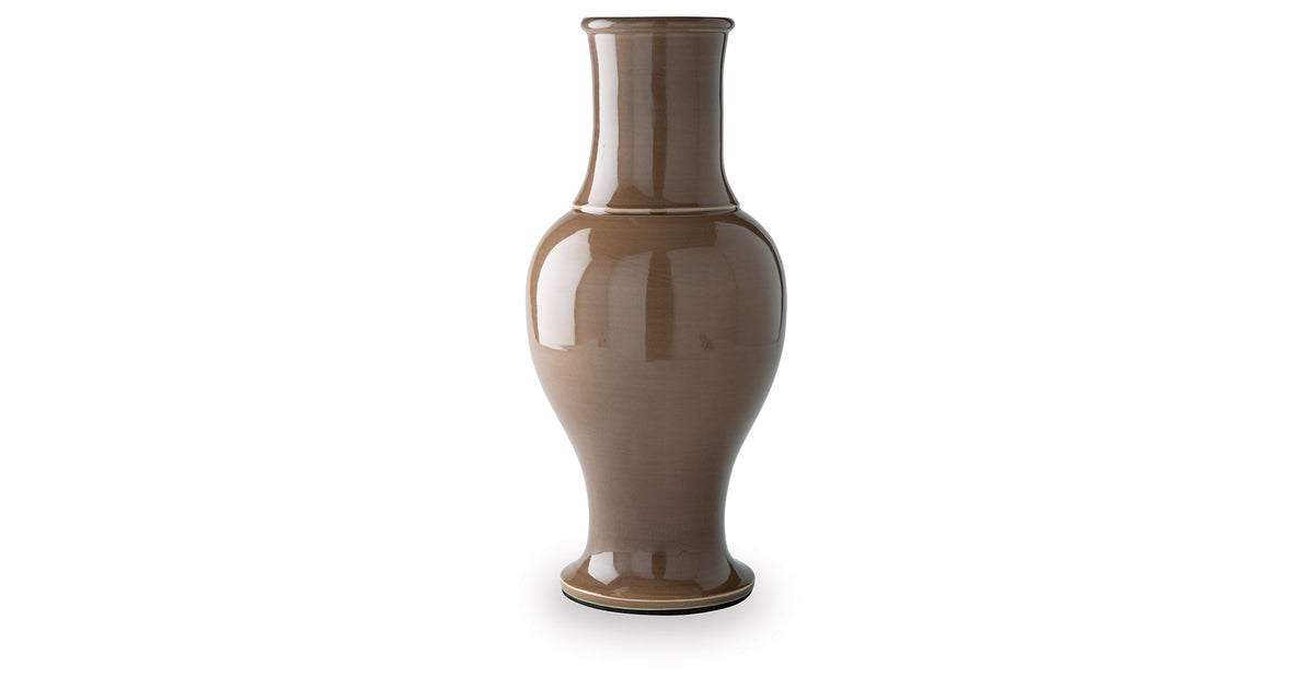 Tillmer Brown Vase by Ashley at Eve Furniture