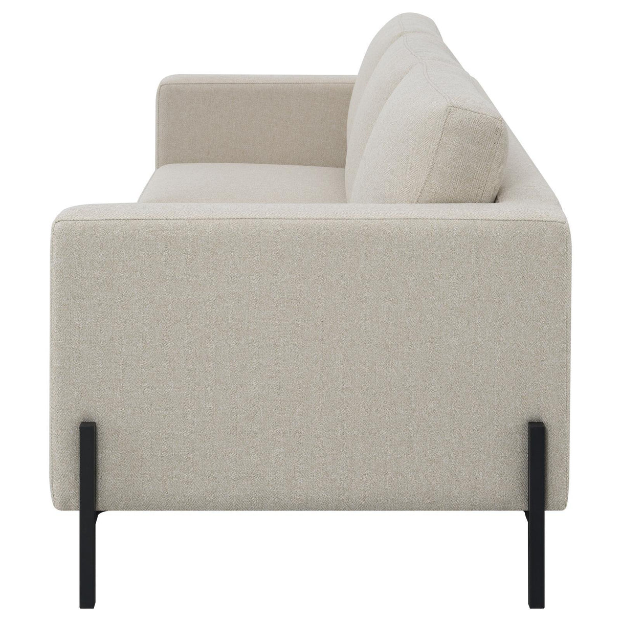 Tilly Oatmeal Upholstered Track Arms Sofa by Coaster at Eve Furniture