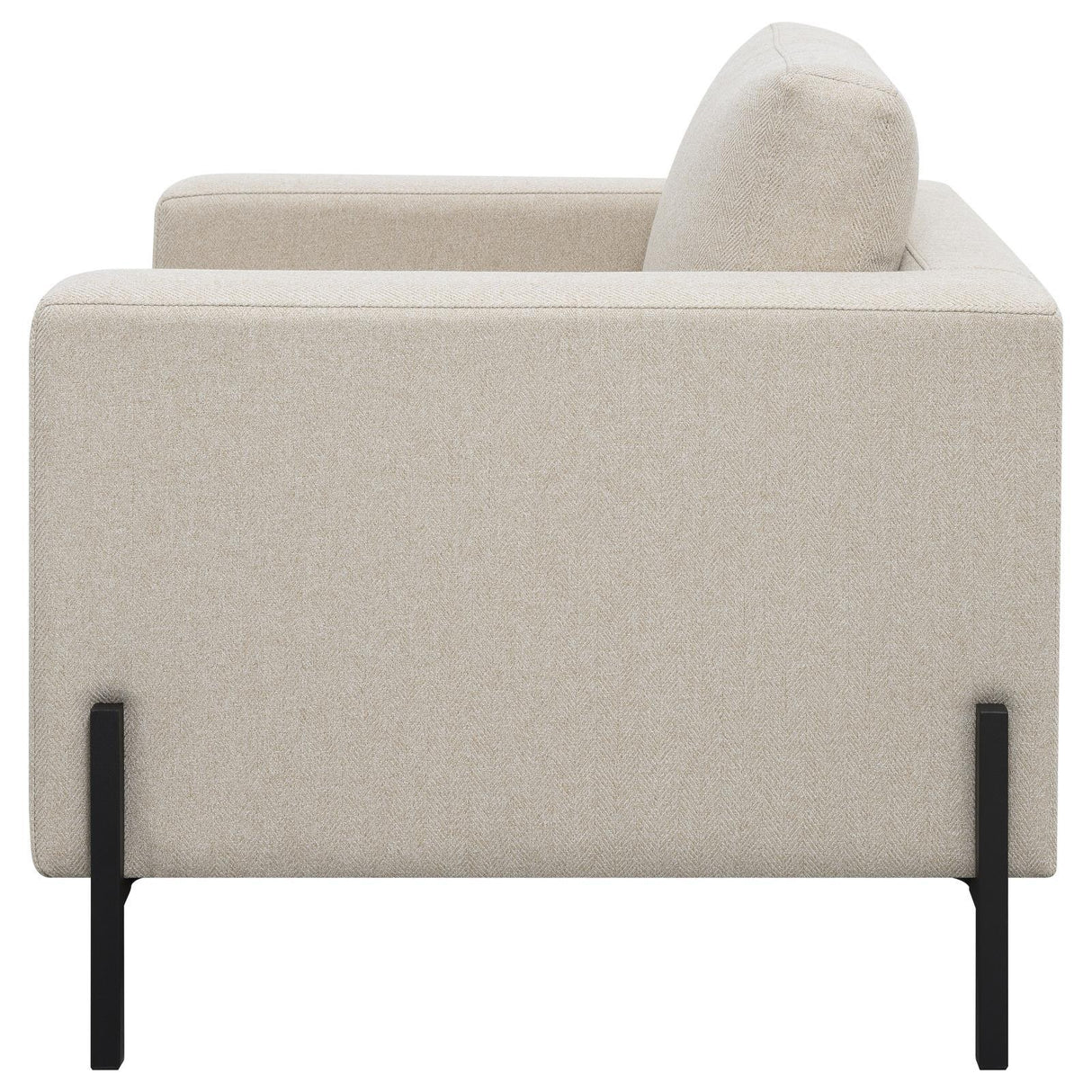 Tilly Upholstered Track Arms Chair Oatmeal by Coaster at Eve Furniture