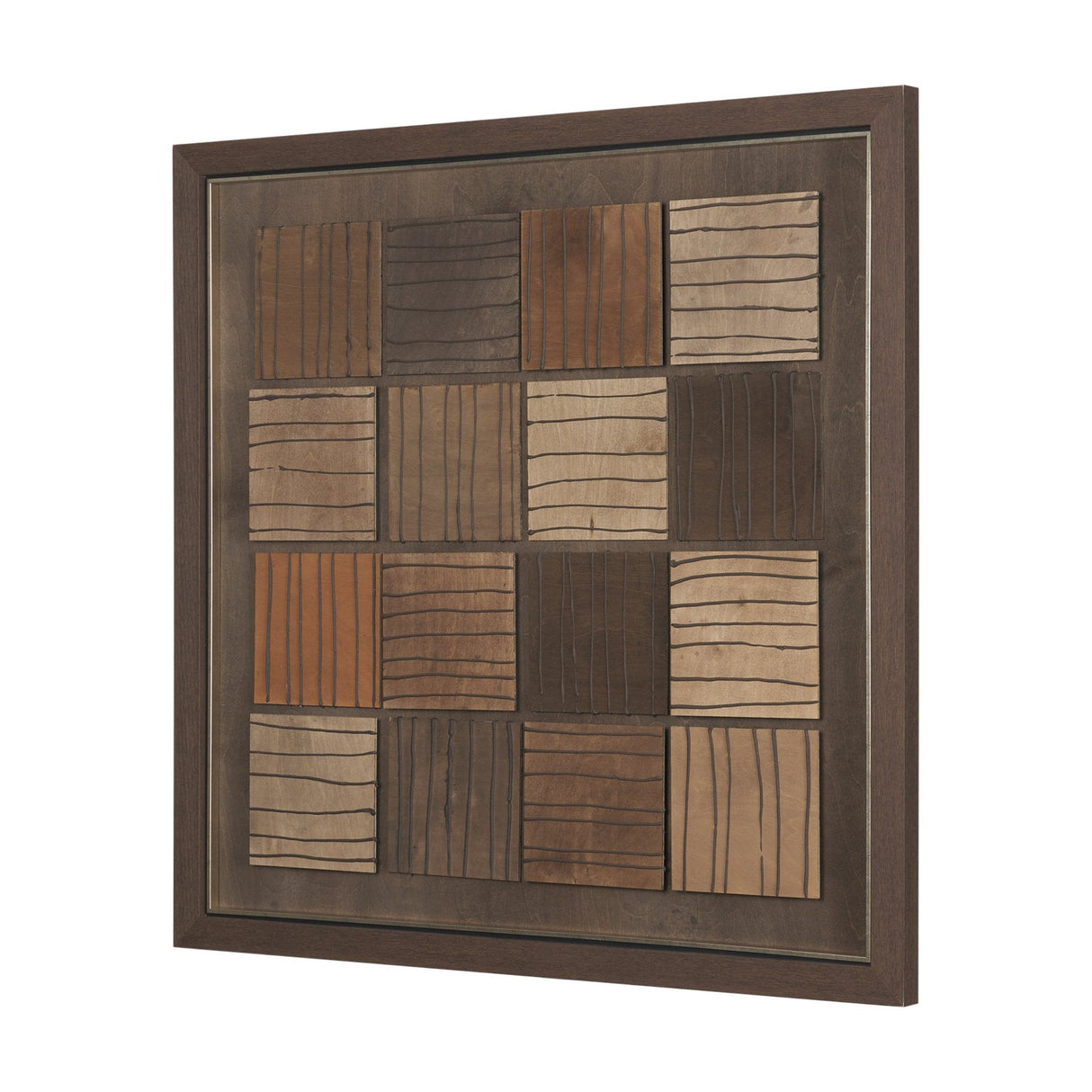Timber Mosaic II by Mercana Studio Handmade Original Framed Artwork Matted by Mercana at Eve Furniture