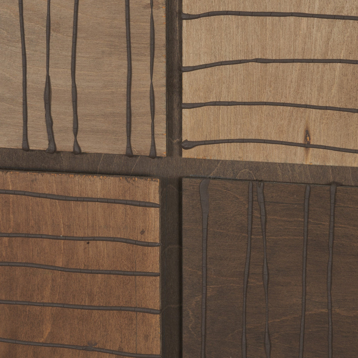 Timber Mosaic II by Mercana Studio Handmade Original Framed Artwork Matted by Mercana at Eve Furniture