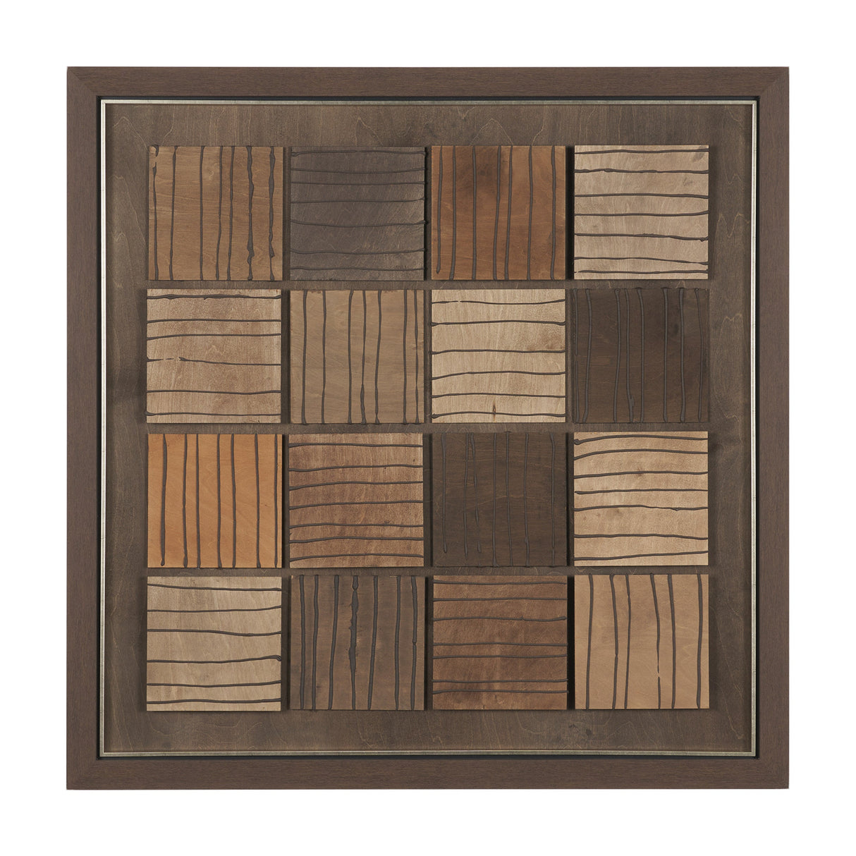 Timber Mosaic II by Mercana Studio Handmade Original Framed Artwork Matted by Mercana at Eve Furniture