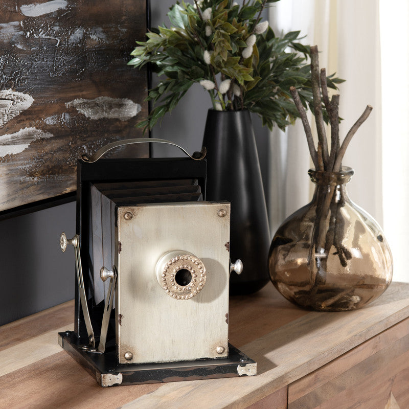 Time Flash Black/Brown Table Clock by Crestview at Eve Furniture