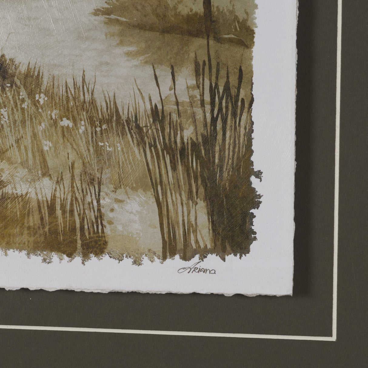 Timeless Vista IV by Mercana Studio Hand Embelished Textured Framed Artwork Matted under Glass by Mercana at Eve Furniture