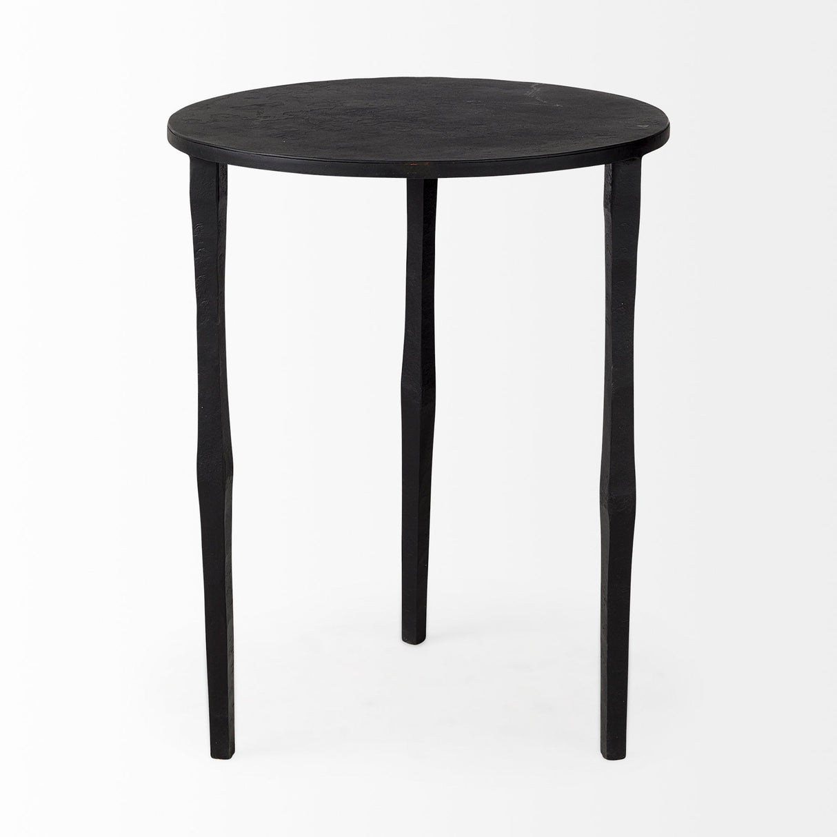 Timothy 16.0L x 16.0W X 20.0H Ebony Black Iron Side Table by Mercana at Eve Furniture