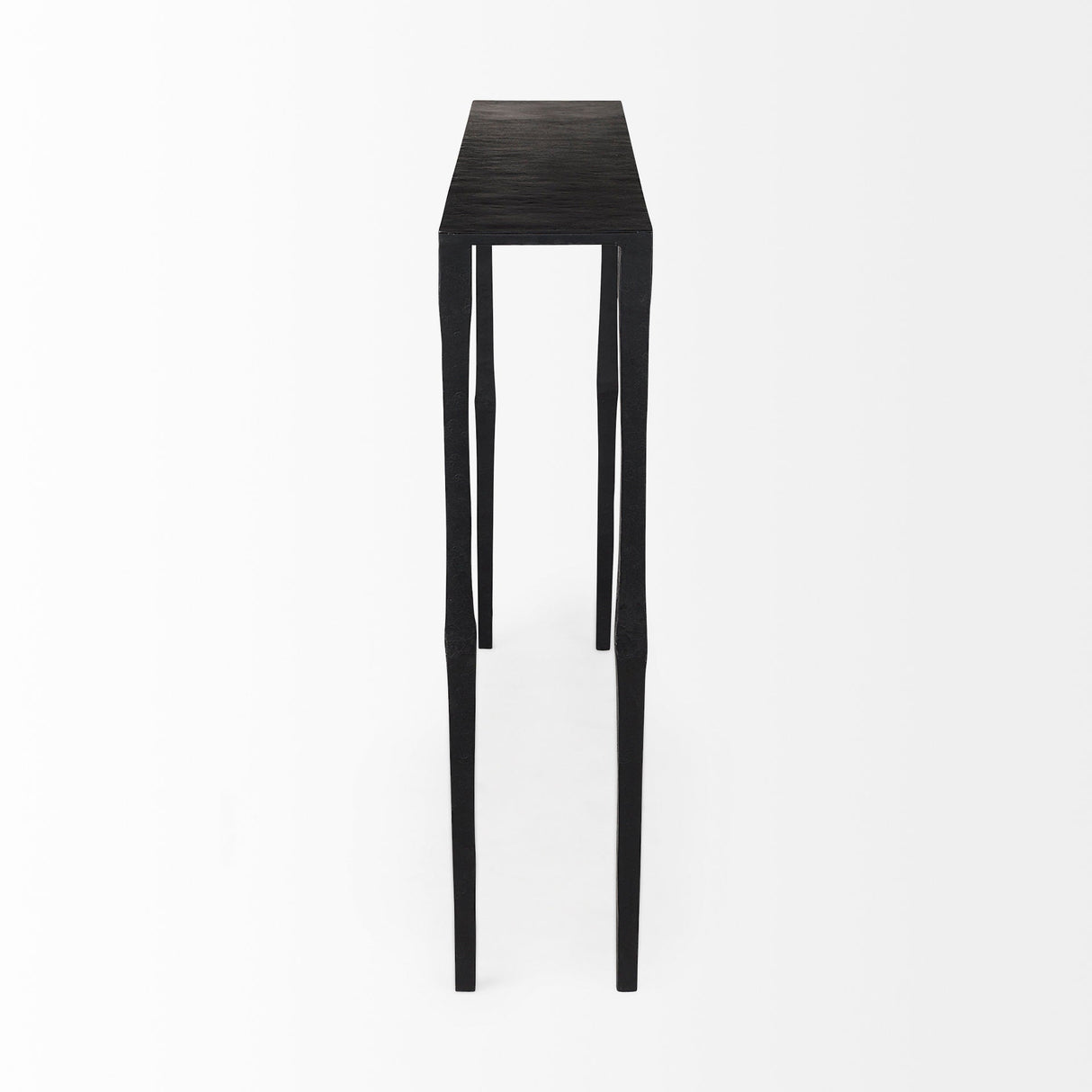 Timothy 48.0 X 8.0 X 30.0 Ebony Black Iron Console Table by Mercana at Eve Furniture