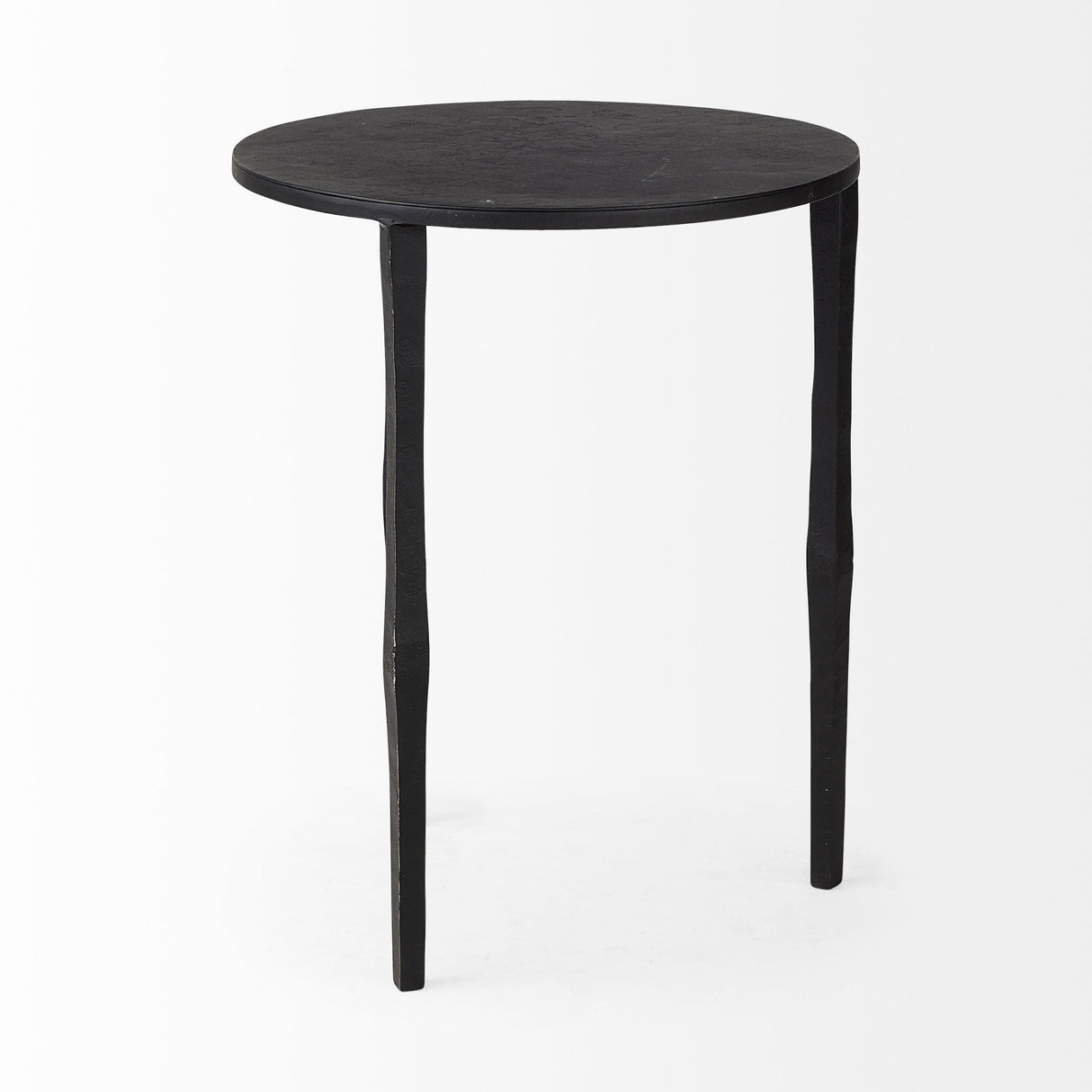 Timothy Ebony Black Iron Side Table by Mercana at Eve Furniture