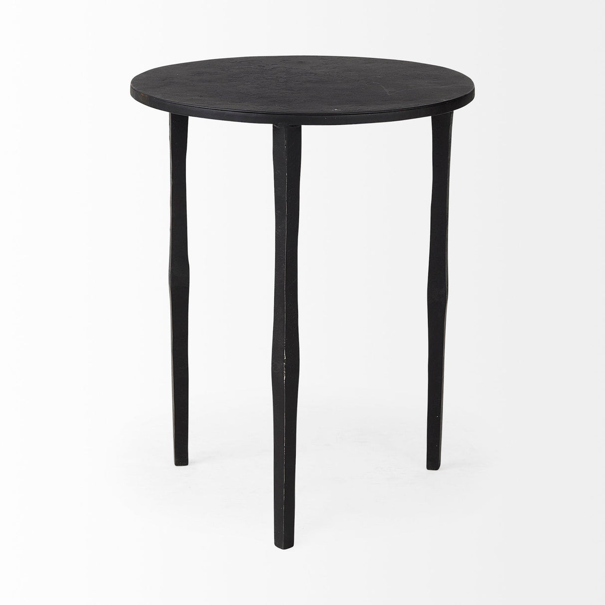 Timothy Ebony Black Iron Side Table by Mercana at Eve Furniture