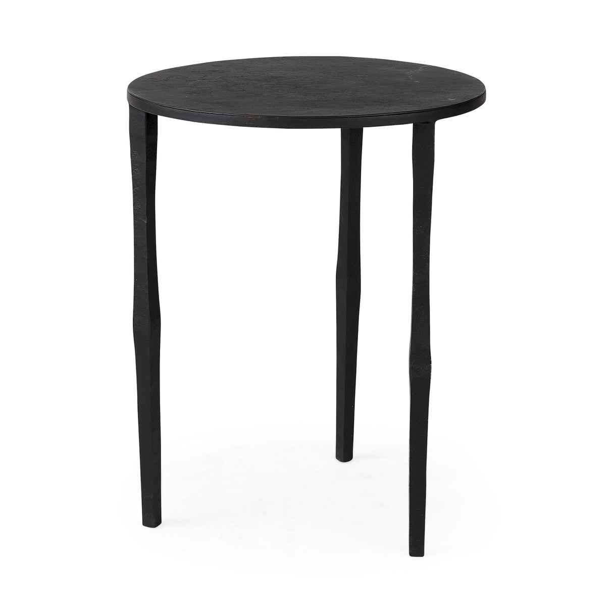 Timothy Ebony Black Iron Side Table by Mercana at Eve Furniture