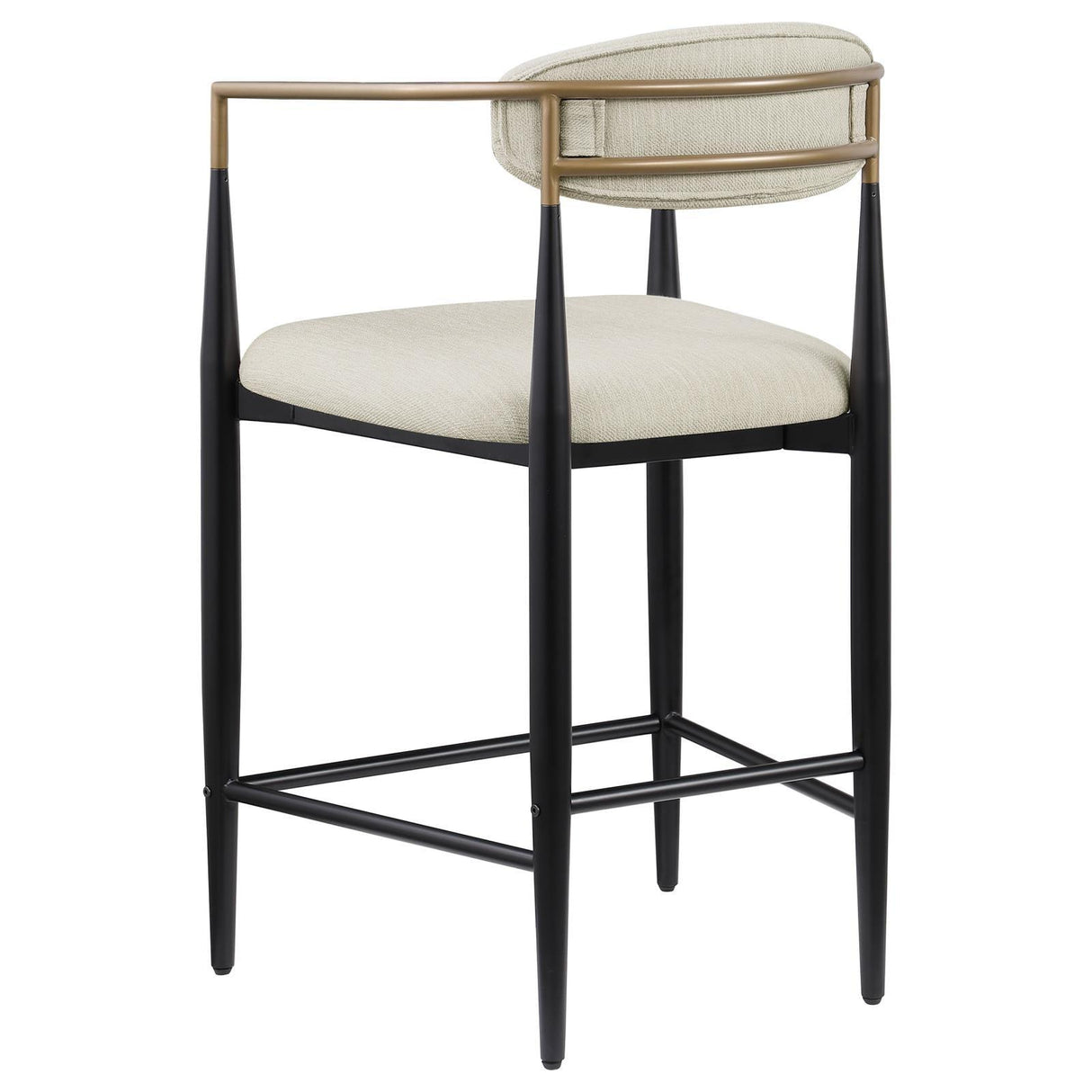 Tina Beige Metal Counter Height Upholstered Bar Stool, Set of 2 by Coaster at Eve Furniture