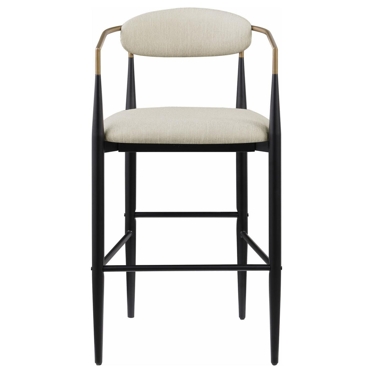 Tina Beige Metal Pub Height Upholstered Bar Stool, Set of 2 by Coaster at Eve Furniture