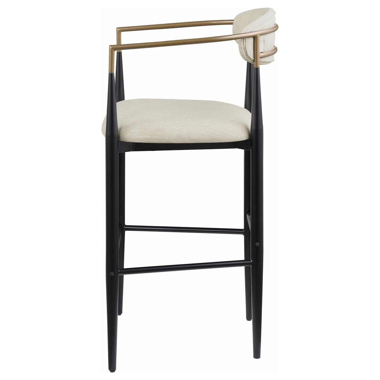 Tina Beige Metal Pub Height Upholstered Bar Stool, Set of 2 by Coaster at Eve Furniture